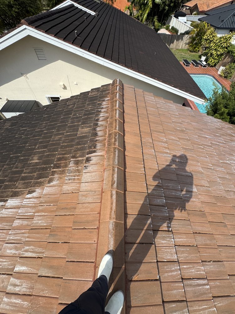 The Pinto's Pressure Washing team at work